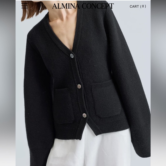 Almina Concept Women's Black Cardigan Sweater Small NWT - Picture 2 of 8